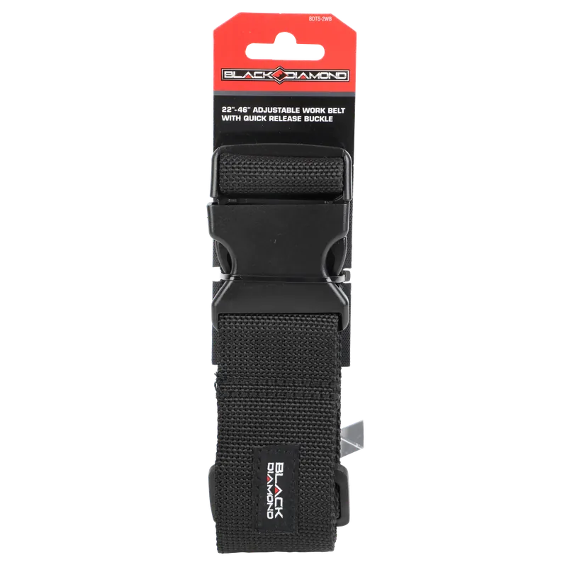 Black Diamond™ 22"-46" Adjustable Work Belt with Quick Release Buckle
