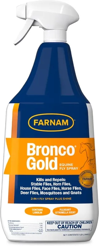 Farnam Bronco Gold Equine Fly Spray 32oz