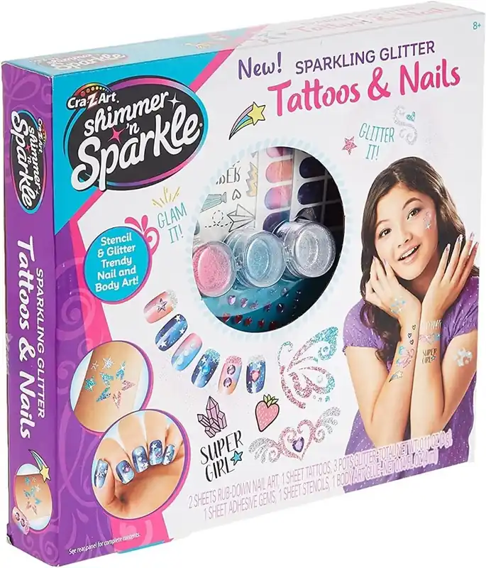 Cra-Z-Art Shimmer ‘N Sparkle Glitter Nails & Body Tattoos