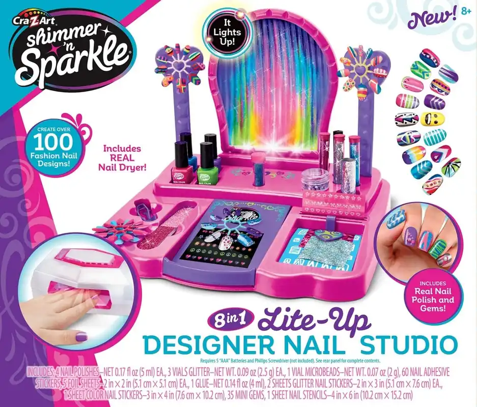 Cra-Z-Art Shimmer ‘n Sparkle 8-in-1 Lite-Up Designer Nail Studio