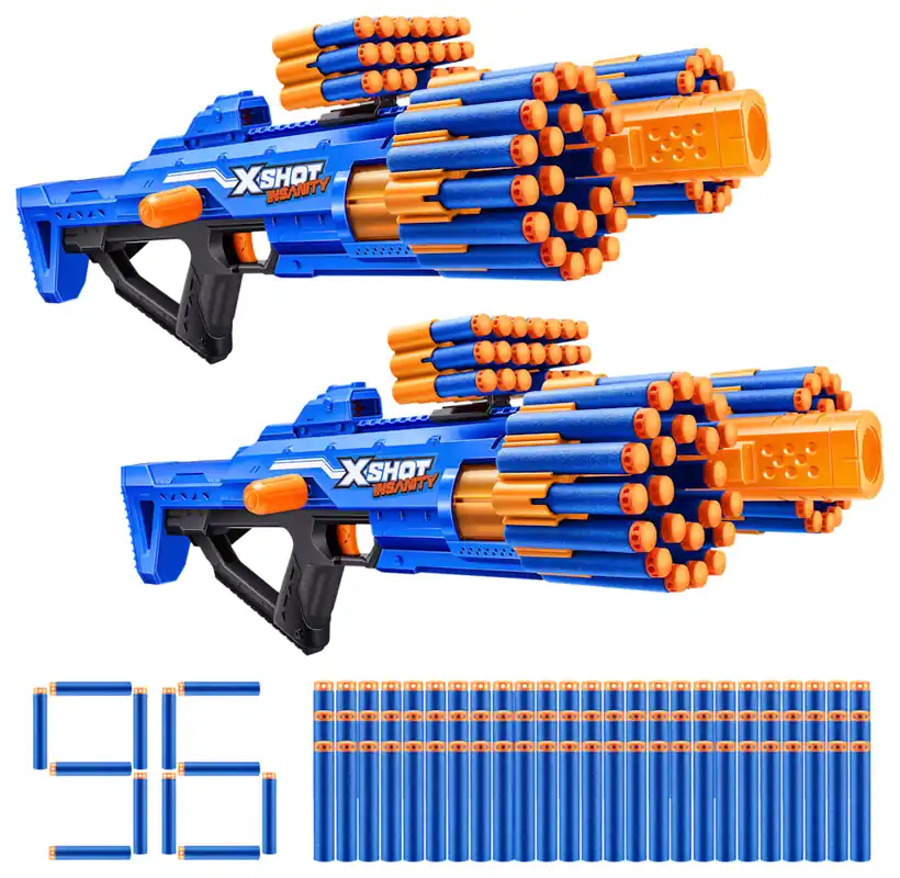Zuru X-Shot Insanity Double Berzerko Dart Blaster 2-Pack