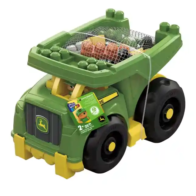 Mattel MEGA BLOKS Fisher-Price Building Toy Blocks John Deere Dump Truck