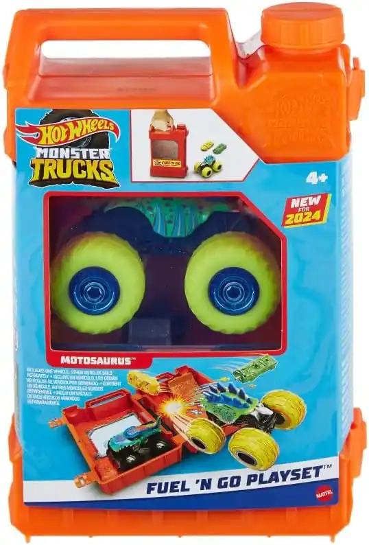 Mattel Hot Wheels Monster Trucks Refueling and Starting Track for Gas Canister Toy Cars