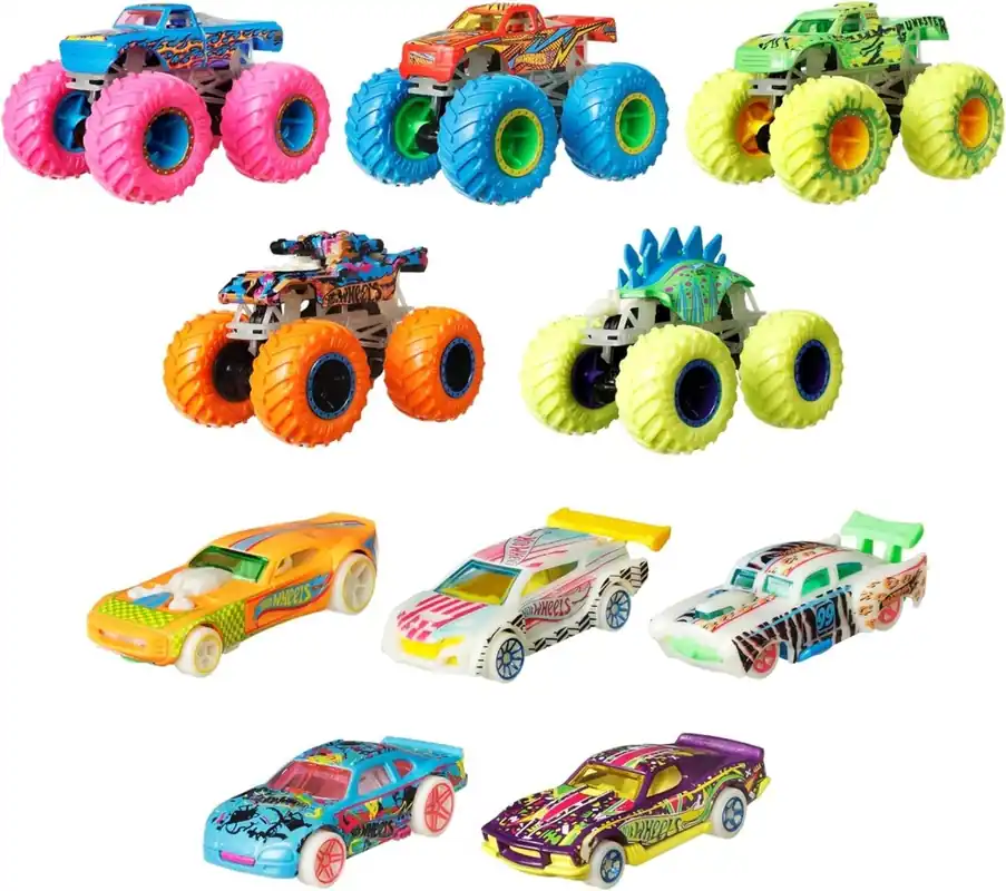 Mattel Hot Wheels Monster Trucks GITD Bundle