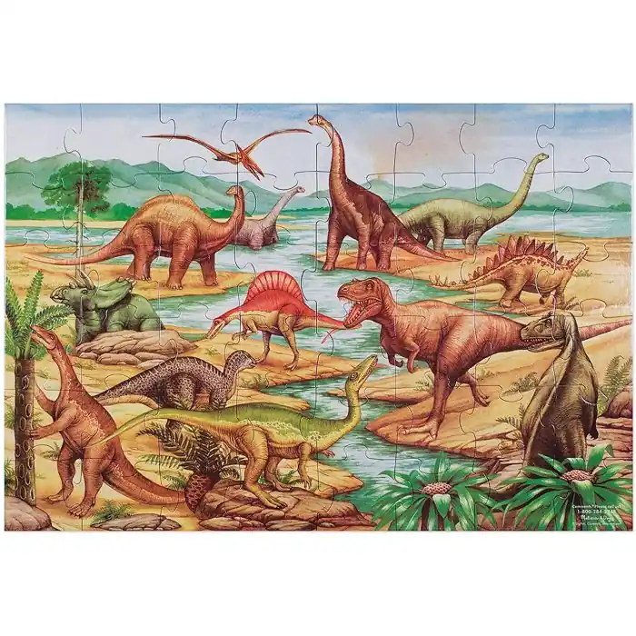 Melissa & Doug Dinosaurs Floor Puzzle - 48 Pieces Activity Set