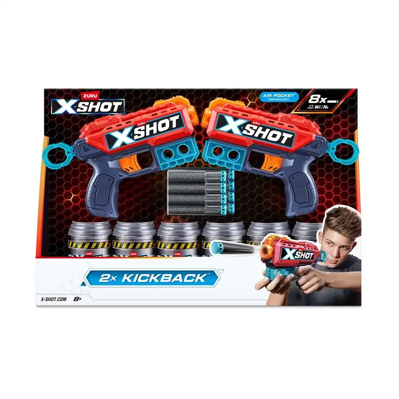 Zuru XSHOT Excel Double Kickback Foam Dart Blaster