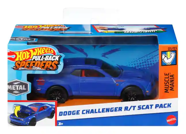 Mattel Hot Wheels Pull-Back Speeders Toy Car in 1 43 Scale - Assorted Styles