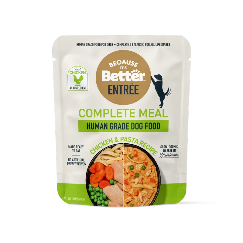 Because It’s Better Entrée Chicken & Pasta Recipe Dog Food
