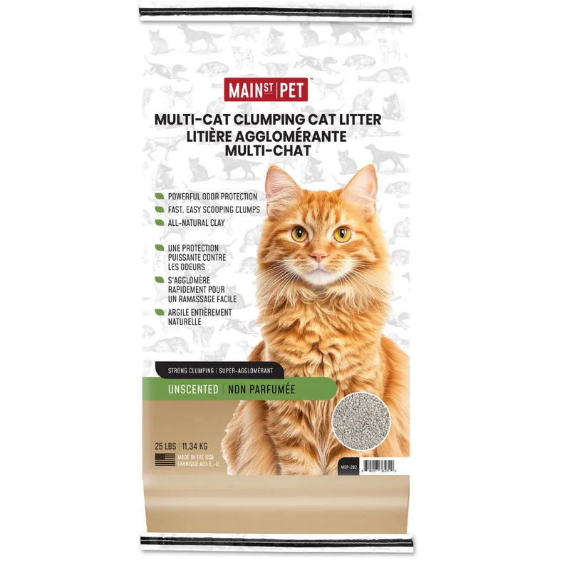 Main St. Pet™ Unscented Multi-Cat Clumping Cat Litter