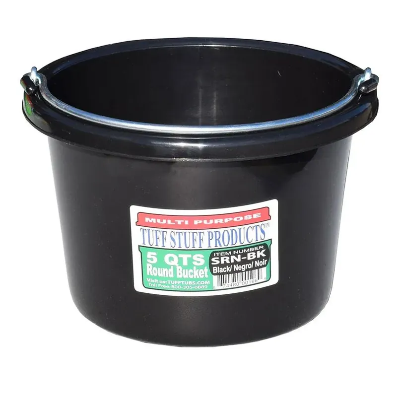 Tuff Stuff Products Heavy Duty Flat Back Farm Animal Feeder 5-qt