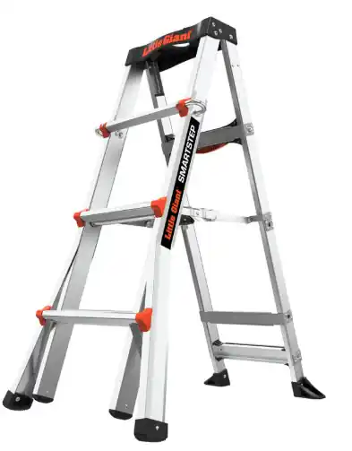 Little Giant Smartstep Aluminum Adjustable Stepladder