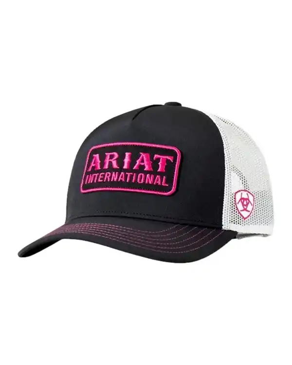 Ariat Women‘s International Logo Baseball Hat Pink/Black OS
