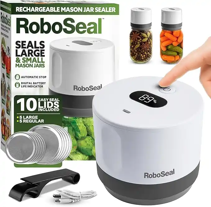RoboSeal Rechargeable Mason Jar Vacuum Sealer