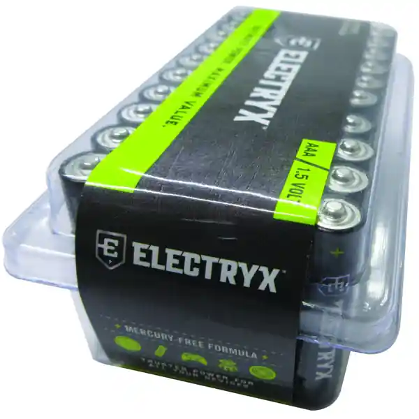 Electryx - 50-Pack Alkaline AAA Batteries