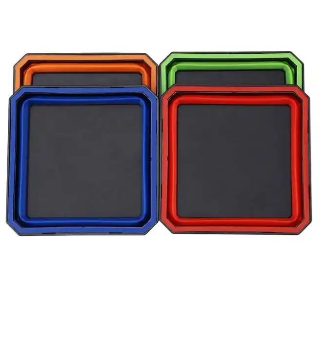 4 Pcs Collapsible Magnetic Parts Tray Set