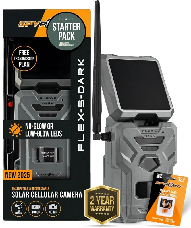 SPYPOINT Flex-S-Dark Cellular Trail Camera Starter Pack with SD Card