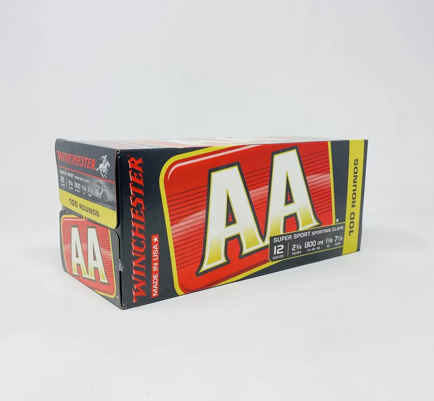 Winchester 12 Gauge Super Sport Ammunition AASC127VP 2-3/4" 1-1/8 oz 7-1/2 Shot 100 Rounds