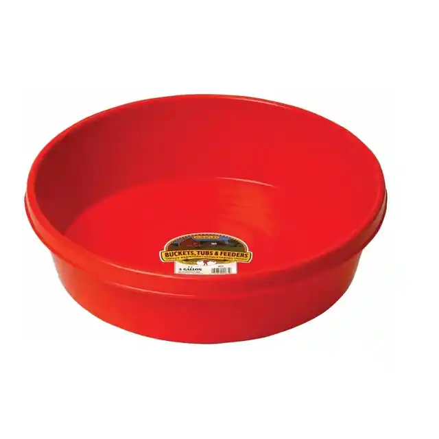 Little Giant 3 Gallon Plastic Utility Pan Red P3RED