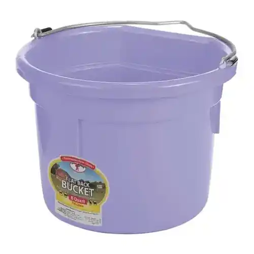 Little Giant Flat Back Plastic Bucket 8 Quart Lavender P8FBLAVENDER6