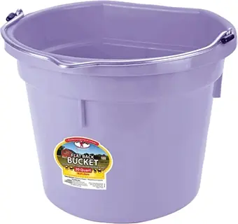 Little Giant 20 Quart Flat Back Plastic Bucket Lavender P20FBLAVENDER6