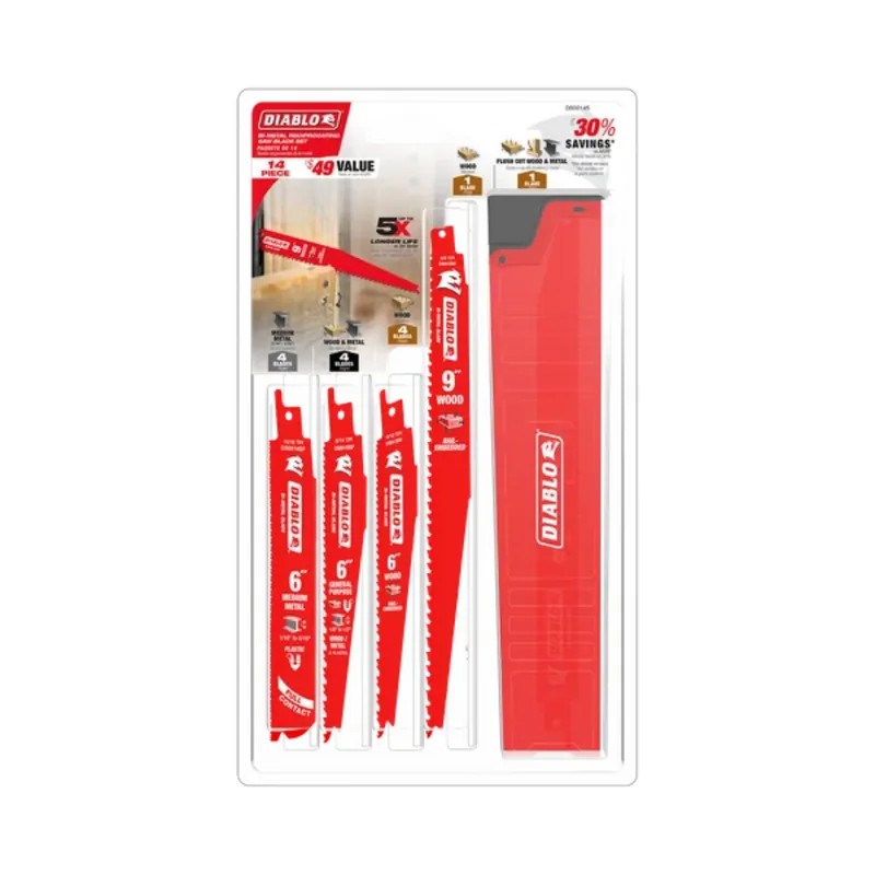 Diablo Tools Bi-Metal Reciprocating Saw Blade Set (14-pc)