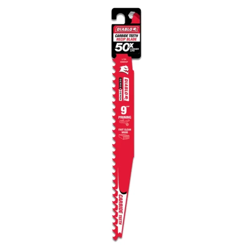 Diablo Tools 9" 3TPI Demo Demon™ Carbide Teeth Reciprocating Saw Blade for Pruning and Clean Wood