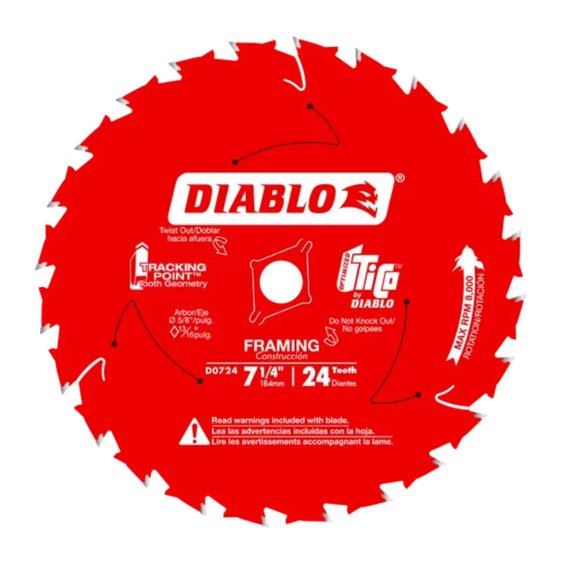 Diablo Tools 7-1/4" x 24-Teeth Framing Saw Blade for Wood