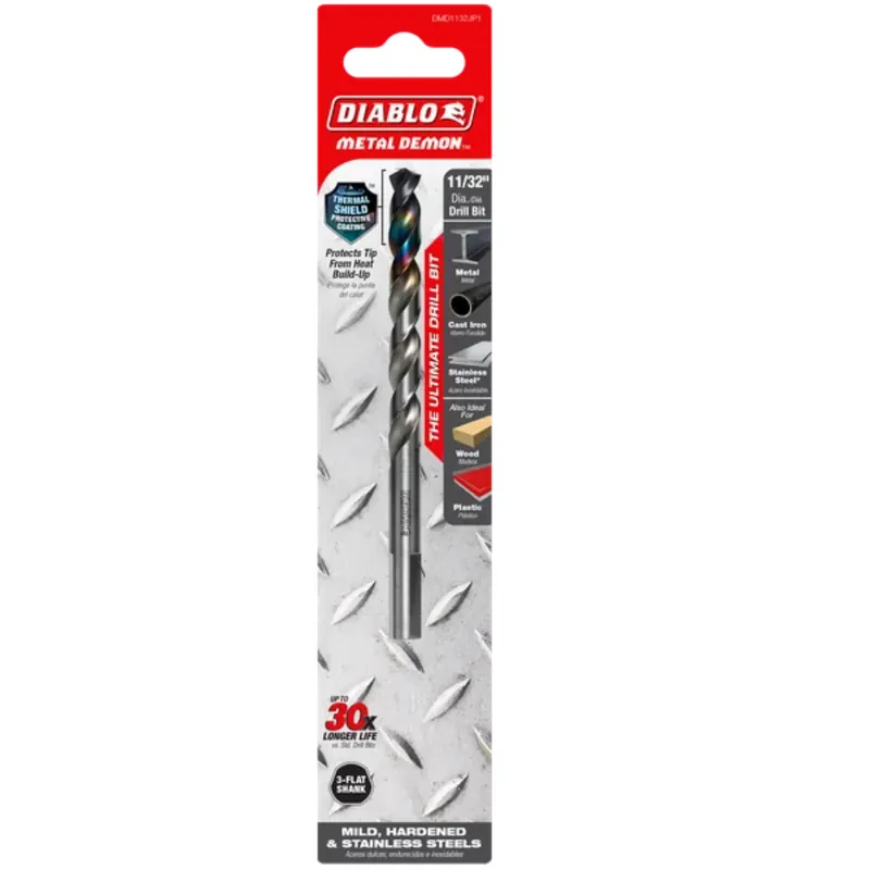 Diablo Tools 11/32" Metal Demon™ Drill Bit for Mild, Hardened and Stainless Steels