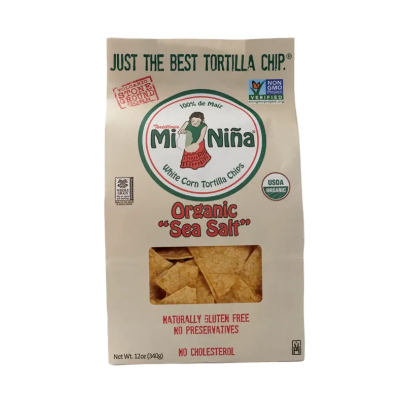Mi Niña Organic “Sea Salt” White Corn Tortilla Chip 12oz