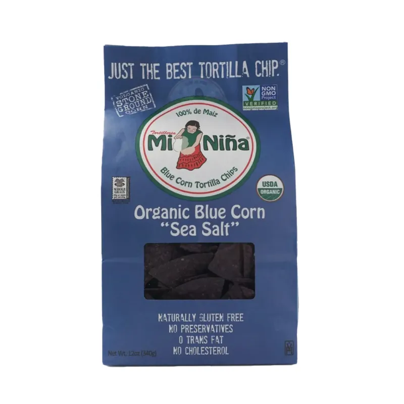 Mi Niña Organic Blue Corn “Sea Salt” Tortilla Chip 12oz
