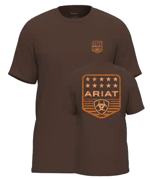 Ariat Men‘s Stripe Patriotic Badge Short Sleeve T-Shirt