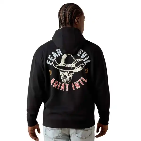 Ariat Men‘s S26 Stitched Skull Hoodie Black