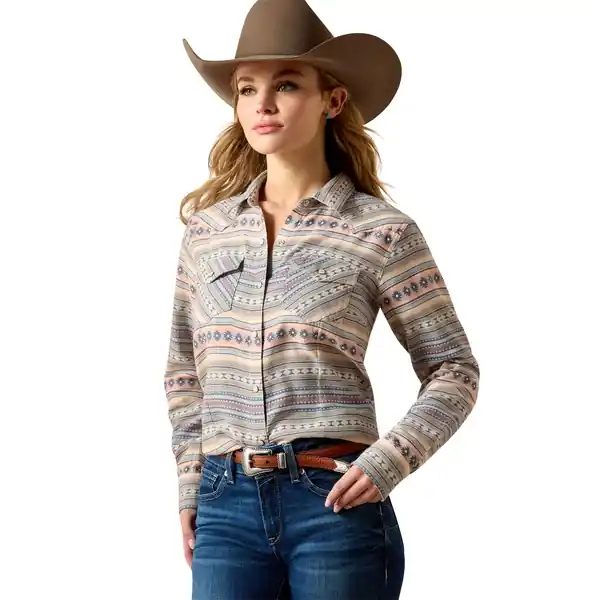 Ariat Women‘s S26 Arizona Western Snap Shirt Ombre Southwest