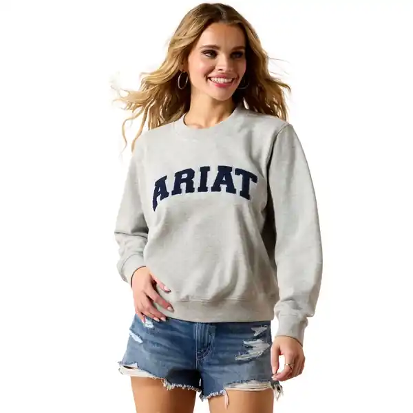 Ariat Women‘s S26 Essential Crew Sweatshirt Light Heather Grey