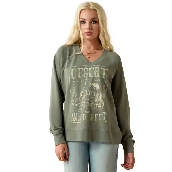 Ariat Women‘s S26 Victoria Sweatshirt Wild West Sea Spray