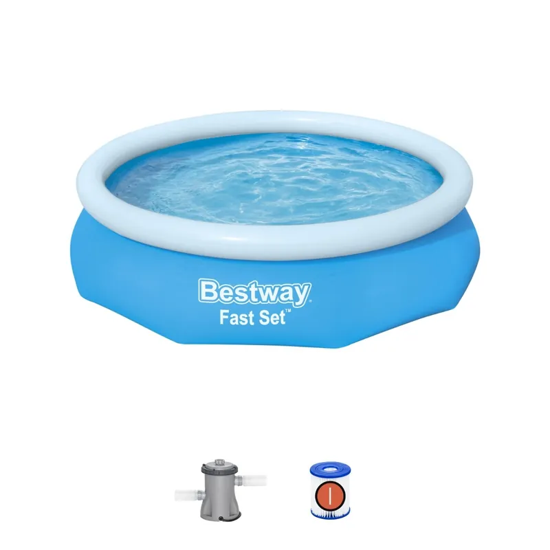Bestway Fast Set 10‘ x 30" Round Above Ground Inflatable Pool Set