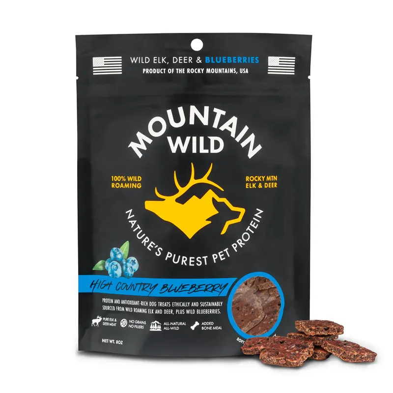 Mountain Wild Wild Elk & Venison Blueberry Multi Purpose Dog Treats 8oz.