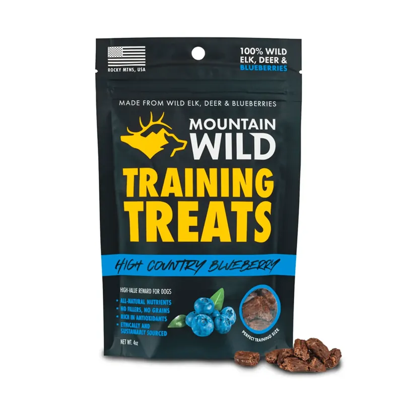 Mountain Wild Wild Elk & Venison Blueberry Training Dog Treats 4oz.