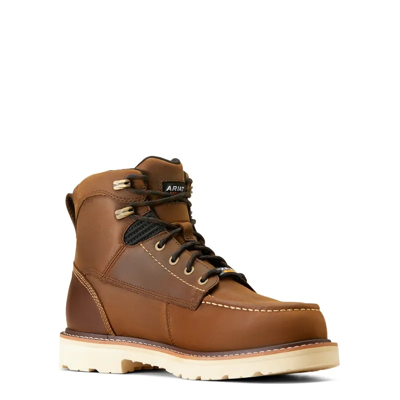 Ariat Men‘s Rebar Lift 6" Waterproof Composite Toe Work Boot Distressed Brown