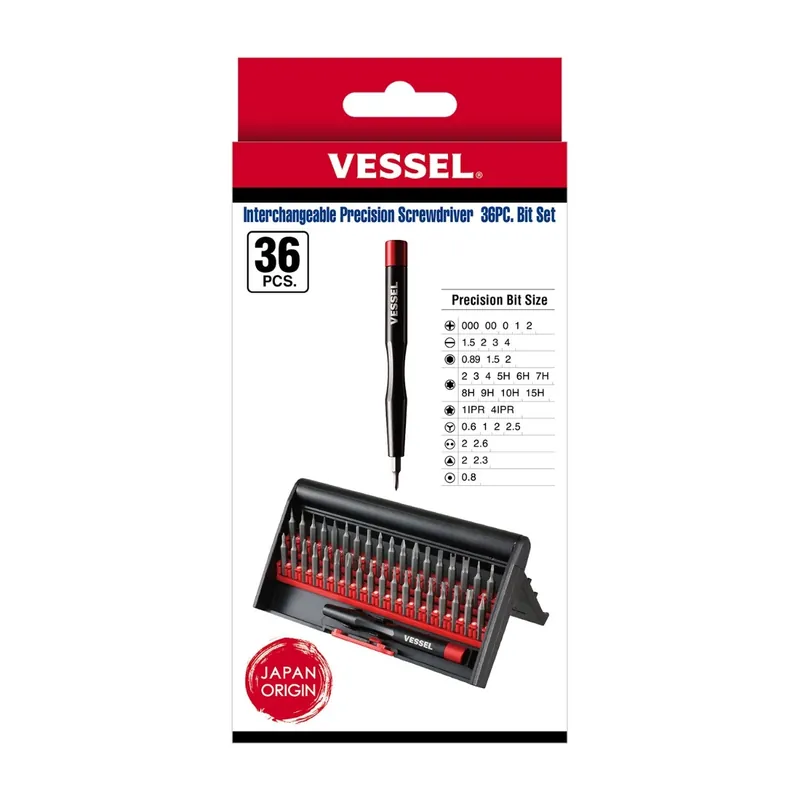 Vessel Tools 9836U 36 Piece Precision Screwdriver Bit Set