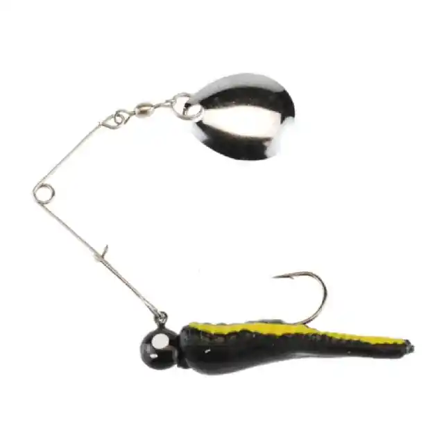 Johnson Beetle Spin Lure Black/Yellow Stripes - BSVP1/8-BYS
