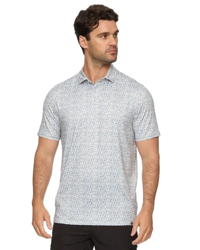 Threadgrit® Edison Polo Blue White