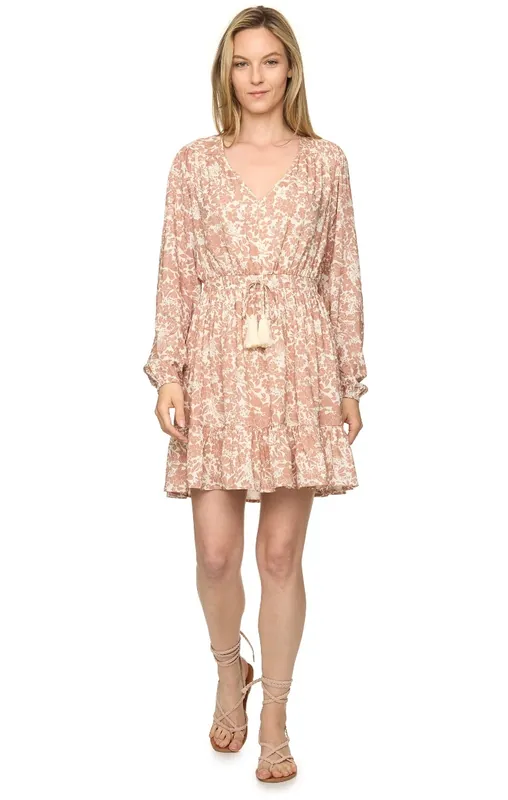 Threadgrit® Rebecca Mini Dress Cream