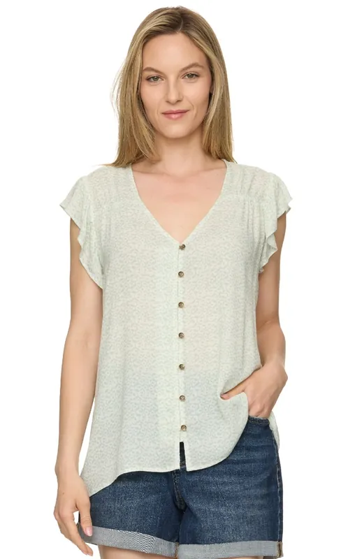Threadgrit® Loretta Top Light Green