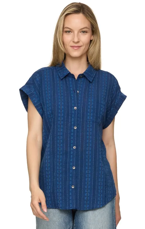 Threadgrit® Faye Shirt Navy