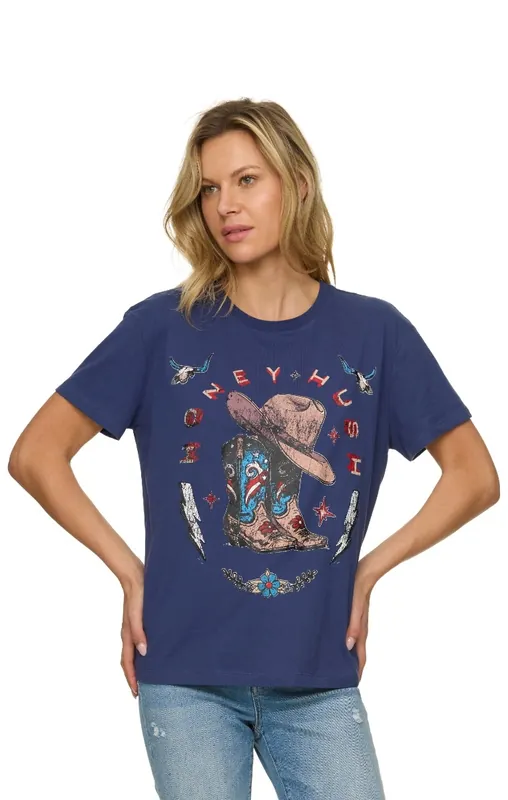 Threadgrit® Honey Hush Tee Navy