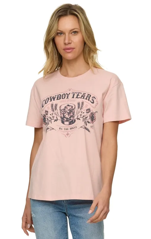 Threadgrit® Cowboy Tears Tee Light Pink