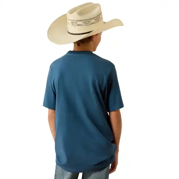 Ariat Boy‘s S26 Flag Bronco T-Shirt Navy