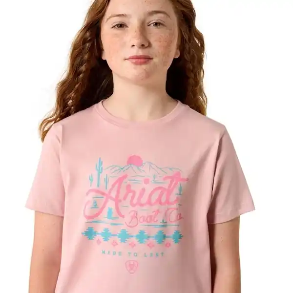 Ariat Girl‘s S26 Southwest Sunset T-Shirt Pink