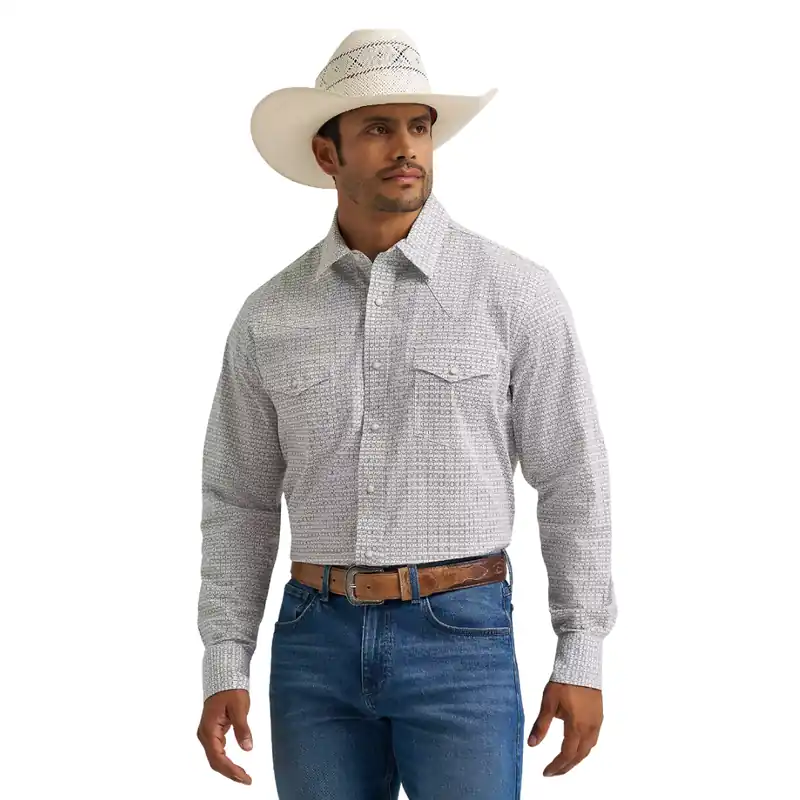 Wrangler S26 Men‘s 20X® Competition Advanced Comfort Long Sleeve Two Pocket Western Snap Shirt